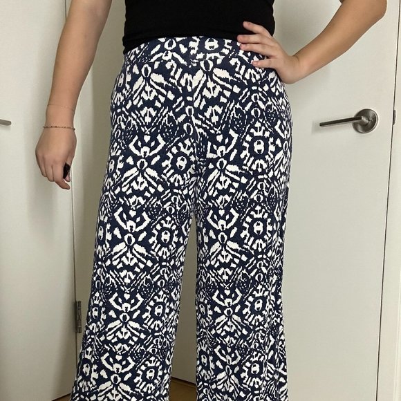 RALPH LAUREN - Vintage Wide Leg Patterned Pant (Size S) (LIGHTLY USED) - Picture 1 of 5
